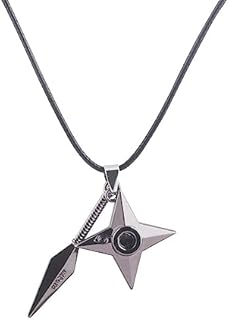 Naruto-Inspired Zinc Alloy Kunai Sword Pendant Necklace with Rope Chain - Unique Anime Cosplay Accessory