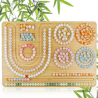 Bamboo Bracelet Bead Board by Fancemot with Engraved Dimensions for Jewelry Makers - Ideal for Necklace & Bracelet Crafting