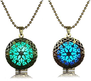 Enchanting Alloy Box Chain Necklace with Glow in the Dark Star Locket Pendant - Ideal Birthday or Christmas Gift for Kids