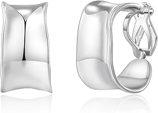 Gold-Plated Clip-On Hoop Tanjiro Earrings, Ritach Copper Charming Hoop Design for Women, Non-Piercing Elegant Accessory