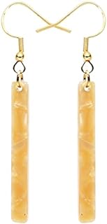 Acrylic Colorful Rectangle Dangling Earrings For Women, Cute Black White Red Green Orange Pink Purple Blue Yellow Drop Dangle Earrings For Women Trendy with Sterling Silver Hook