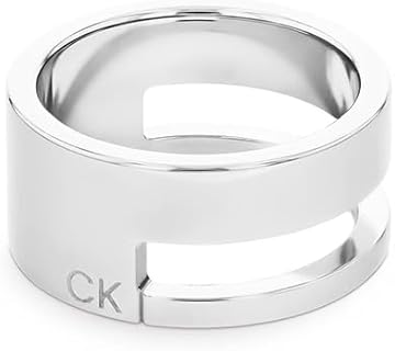 Calvin Klein Anillo Moderno para Mujer en Oro Amarillo, Colección Geometric Essentials, en Talla 6, con Diseño Geométrico y Hecho en Acero Inoxidable para Uso Diario