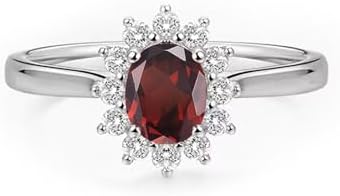 Exquisite Garnet Ruby Engagement Ring - Available in 10K, 14K, 18K Gold - Perfect Anniversary or Bridal Gift for Her