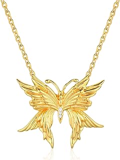 BENEIGE Pendant Necklace for Women 14K Gold Cubic Zirconia Constellation Animal Portrait Medallion Retro Necklaces…