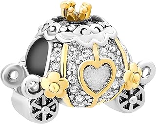 NARTGO Cinderella's Pumpkin Carriage Charm Compatible with Pandora Charms Bracelets
