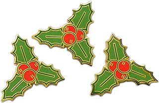 Merry Christmas Holiday – Santa Hat, Holly, Candy Cane or Other Seasonal Lapel Pin, Hat Pin & Tie Tack Set - Clutch Back