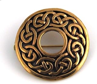 Vintage brooches Bronze Norse Celtic Knot Engraved Thailand Jewelry