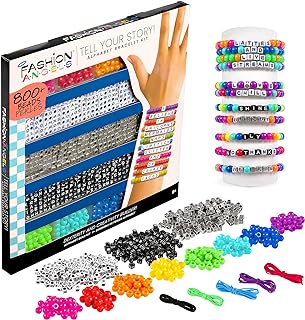 Disney Stitch Themed DIY Bead Bracelet Kit in Alphabet Design with Colorful Charms for Boys & Girls Aged 8-12 by Fashion Angels
