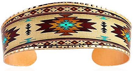 FRONT LINE JEWELRY Native American Bracelets Cuff Open Cuff Made From 99.9% Pure Solid Copper with a Gift Box; Showcase Captivating Animal/Frida/Sasquatch/Skull Designs More