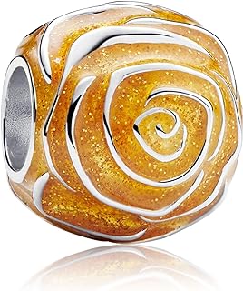 Cubic Zirconia Mum Charms for Bracelets - 925 Sterling Silver & Murano Glass Dangle Pendants with Family Tree, Love Letter & Rose Heart Designs, Gift for Women or Girls