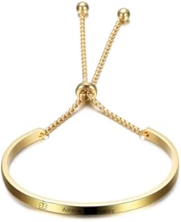 Personalized Medical Bangle for Woman Customizable,Emergency First Aid Health Alert Bracelets Adjust Medic ID Bracelets Identification Bangle with Medical Wallet Card