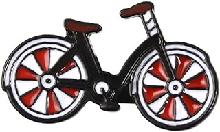 Red Bicycle Enamel Pin Cartoon Bicycle Badge Brooch Lapel Pin Cute Dress Accessories Christmas Holiday Anniversary Jewelry Gift for Backpack Clothes Jackets Suits Coats