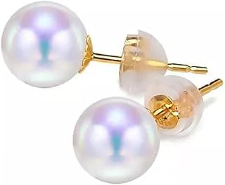 Elegant Jophyx AAA+ White South Sea Pearl Stud Earrings with Sterling Silver Construction and Secure Earnuts Back Finding for Women