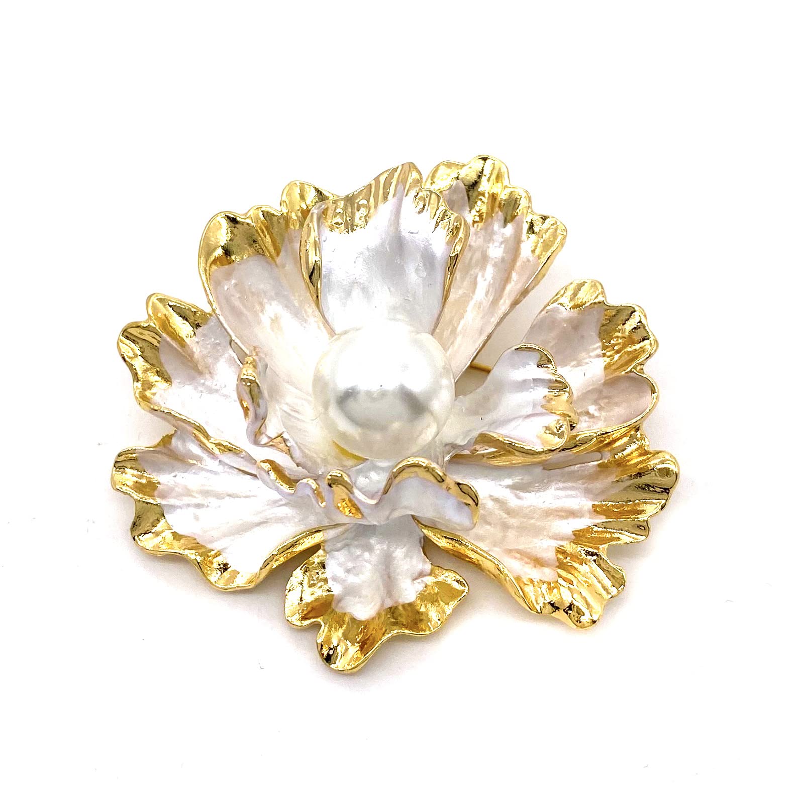 LAXPICOL Vintage Elegant Flower Brooch Pearl Wedding Broach Pin