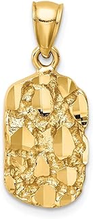 14k Gold Nugget Pendant Necklace Jewelry for Women