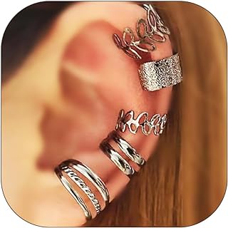 Ear Cuffs Non Piercing Aretes De Mujer Gold Chunky Earrings for Women Cartilage Ear Cuff Earrings Cuff Helix Wrap Ear Jewelry Fake Earring Non Tarnish Gold Earrings Teen Girl Gifts Trendy