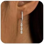 Gold Hoop Earrings for Women, Dainty 14k Gold/Silver Plated Small Huggie Earrings for Women Trendy Lightweight Heart Star CZ Diamond Dangle Drop Earrings Minimalist Piercing Cartilage Hoops Earrings Hypoallergenic Jewelry Gifts for Women Teen Girls