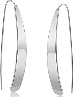 Humble Chic 14K Gold Plated Bar Dangle Earrings - Hypoallergenic Long Threader Drop Earrings for Women