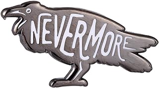 GuDeKe Edgar Allan Poe Never More Enamel Metal Pins Brooch Badge Raven Gothic Literary Enthusiast Fan Gift