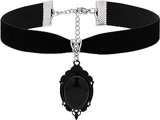 Sacina Goth Vintage Black Victorian Choker Necklace, Black Choker, Victorian Choker, Black Velvet Choker, Goth Choker, Halloween Christmas New Year Jewelry Gift For Women