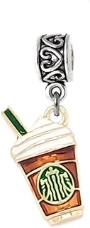 Starbucks Charm Bracelet with Dangle Coffee Cup Design, Copper Chain for Coffee Lovers - Gift for Women