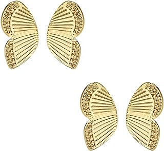 Butterfly Wings Stud Earrings for Women Teen Girls, 14K Gold Plated Butterfly Earrings Minimalist Lightweight Butterfly Cartilage Earrings Silver Rose Gold Tiny Butterfly Wings Earrings Dainty Hypoallergenic Ear Jewelry