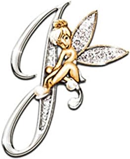 Initial Letter Brooch Pins Rhinestone Crystal Elf Angel Collar Pins Brooches For Girls Women Accessories