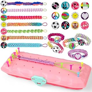 Anvidee Friendship Bracelet Making Kit for Girls, Bracelet Maker, String & Bead & Charm Bracelet Making Kit, Cute Things for Teen Girls Gift Ideas 6 7 8 9 10 11 12 Year Old and Up
