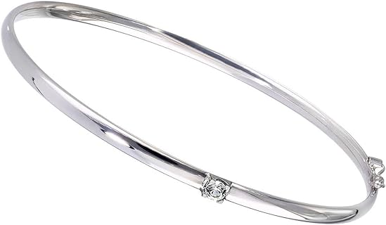 Double-Safety Clasp Authentic Italian 14k Yellow Gold Bangle Bracelet with Dazzling Sapphire Gems for Women - Elegant Lucchetta 7" Design