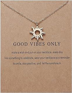 Birthday Christmas Gifts for Daughter from Mom Pendant Chain Necklace for Women Cute Choker Necklaces for Best Friends Matching Friendship Necklaces with Message Card