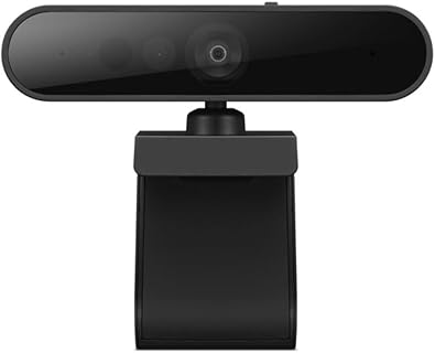 Lenovo 510 FHD RGB Camera with Dual Microphones and 1080p Resolution, 360° Pan/Tilt, 95° Wide Angle. Ideal for Teleconferencing and Secure Windows Hello Login