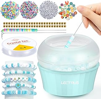 LECTRUS Large Electric Bead Spinner for DIY Jewelry Making in Premium ABS and PC Material with Round Design