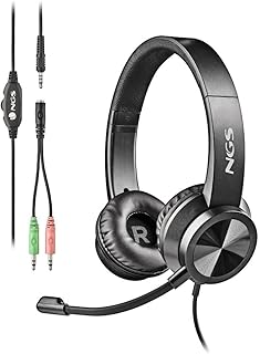 Casque NGS MSX11 PRO Supra-Auriculaire avec Microphone Ajustable et Connexion Jack 3,5 mm, Isolation Acoustique pour Gamers et Utilisateurs de PC