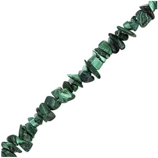 Natural Malachite Nuggets Necklace 34 Inch Chips/Uncut 250 Ct, Beads Size 2x1.5 to 5x3 MM Approx