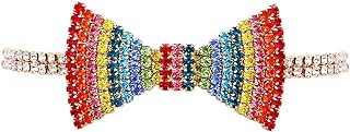 Rosemarie & Jubalee Women's Fabulous Sparkling Crystal Choker Bow Tie Celebration Necklace, 12"+5" Extender