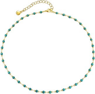 Elegant Women's Choker Necklace with Handcrafted 18K Yellow Gold Plating and Dainty Adjustable Chain by MRSXIA