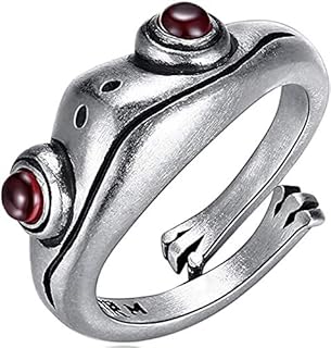 Frog Rings, Silver Open Rings for Women Girls, Vintage Cute Animal Finger Ring, Personalized Fashion Party Jewlry Wedding Bands