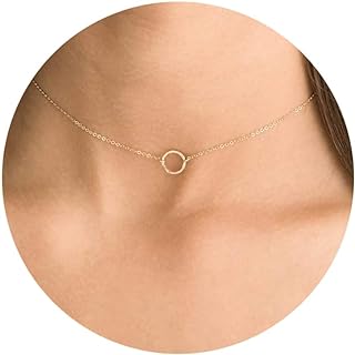 14K Gold-Plated Brass Necklace with Dainty Cross Charm Pendant and Tiny Three Balls for Women, Lobster-Claw Clasp