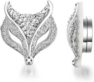 Cute and Unique Magnetic Fox Stud Earrings - Perfect for Animal Lovers!