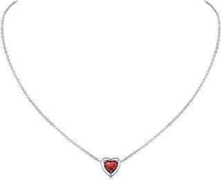 ChicSilver 925 Sterling Silver 12 Months Sparkling Round Cut Created Birthstone Pendant Necklace (with Gift Box)
