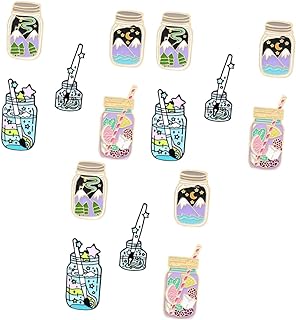 Alloy Clasp Milk Glass Brooch - Pin Style Accessory for Women - Versatile Apparel Accent Piece - Bottle Badge