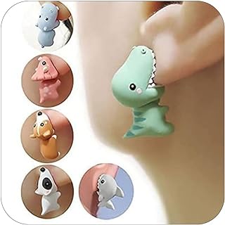 6 Pairs Cute Animal Bite Earrings for Women Girls 3D Clay Animal Earrings Funny Animal Cartoon Biting Ears Stud Earrings for Teen Girls Christmas Gifts