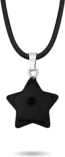 Sacina Gothic Y2k Star Necklace, Star Necklace Y2k, Black Nature Stone Star Pendant, Boho Necklace, Gothic Necklace, Y2k Necklace, Christmas New Year Jewelry Gift For Women