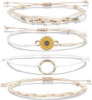 American Flag Ardorchid Bracelets for Girls with Braided Chain, Adaptable as Anklets, Festive Boho Costume Jewelry for Holidays, Water-Resistant Alloy, Versatile Gift Option