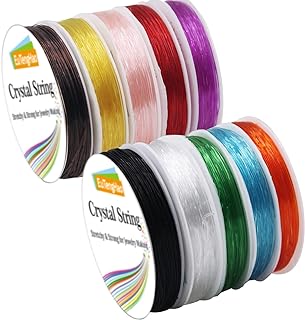 EuTengHao Elastic Crystal Beading Cord in Vibrant Colors for Jewelry Making - Versatile Stretch String for Seed Beads and More - Ideal for Bracelet Design and Art Craft