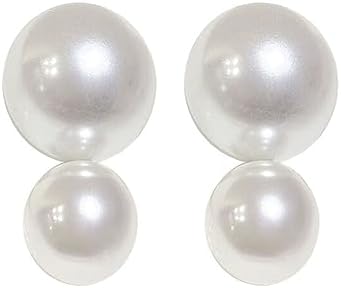 Double Pearl Earrings Pearl Stud Dangle Earrings Faux Pearl Earrings for Women Girls Summer Gifts