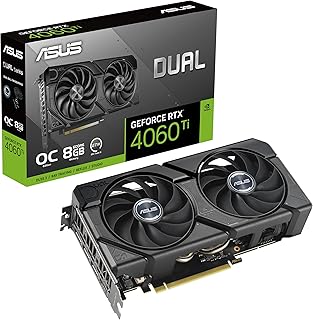 Tarjeta Gráfica ASUS Dual GeForce RTX 4060 Ti EVO OC 8GB, con DLSS 3 y Ray Tracing, Tamaño Compacto, Ideal para Gamers y Estaciones de Trabajo de Alto Rendimiento