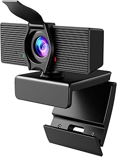LITEPRO 1080P HD Webcam with Built-In Noise Reduction Microphone and Privacy Cover for Professionals, Auto Low Light Correction, USB Plug and Play, Ideal for Video Conferencing and Streaming