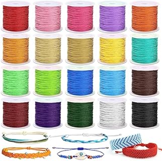 Cridoz DIY Artisans Braided Bracelet Kit in Polyester with Waxed Cord Design