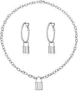 Brass Lock Pendant Necklace with Lobster Clasp for Women, Elegant Gold Padlock Design by CLASSYZINT